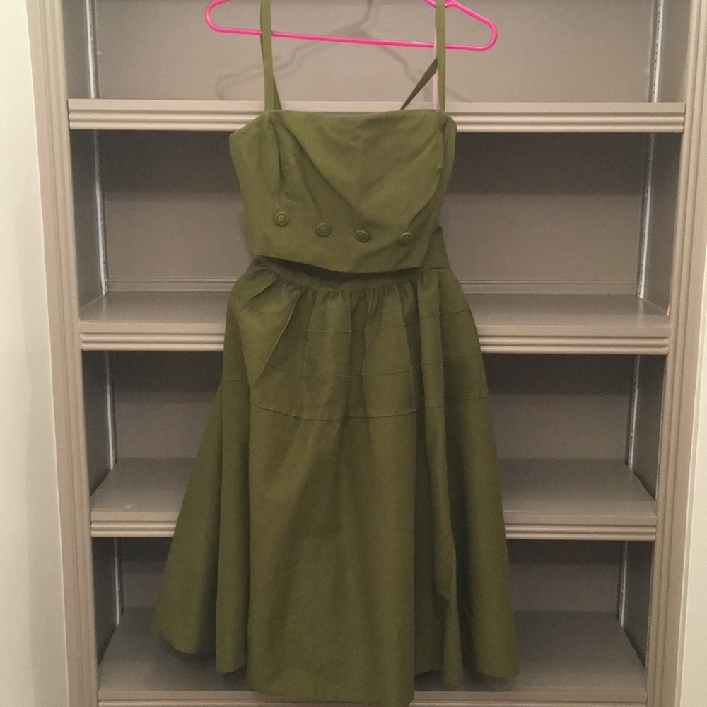 Two-piece Button Detail Dress